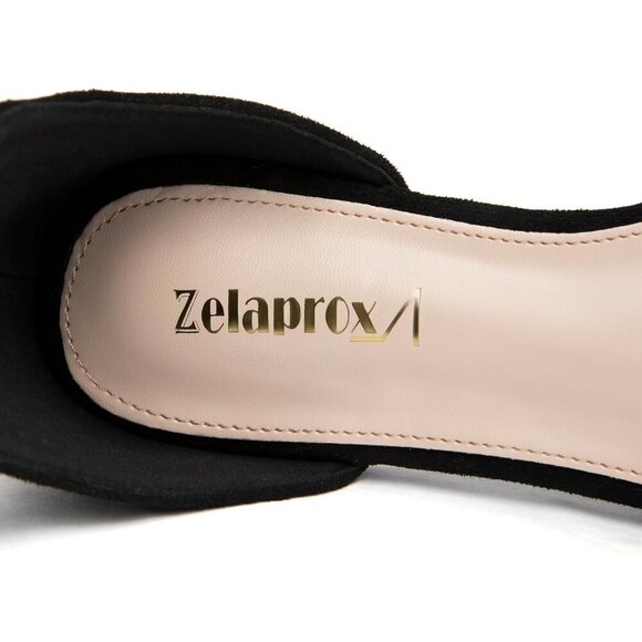 🆕Women Black Suede Rhinestone Pointed Toe Bowknot Ballet Flats Comfort Dressy - Picture 6 of 8